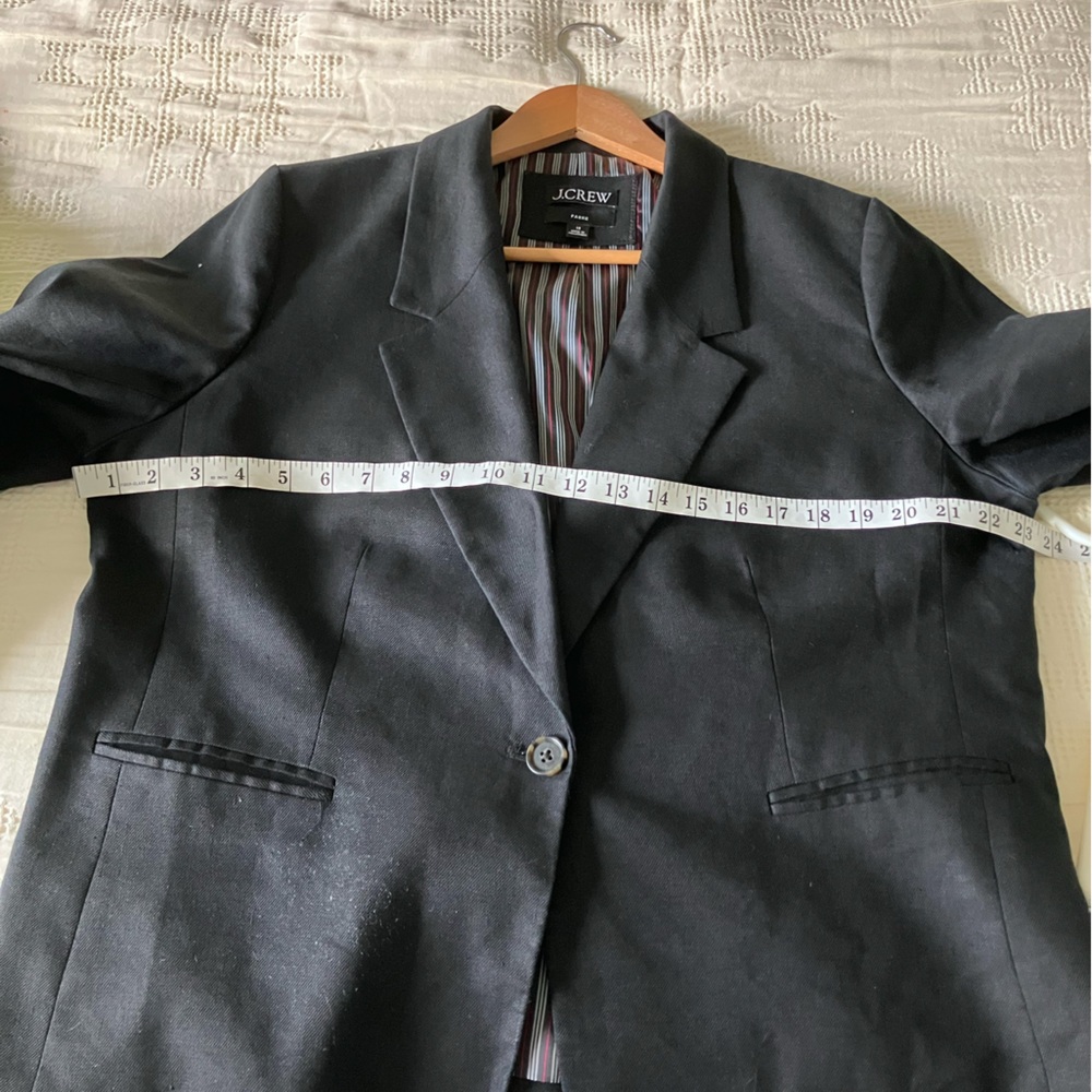 J CREW Parke Black Linen Blend Blazer Size 18 - Picture 9 of 12